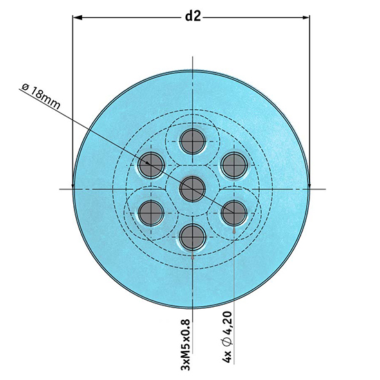 Halterung für Lasermodul 20mm