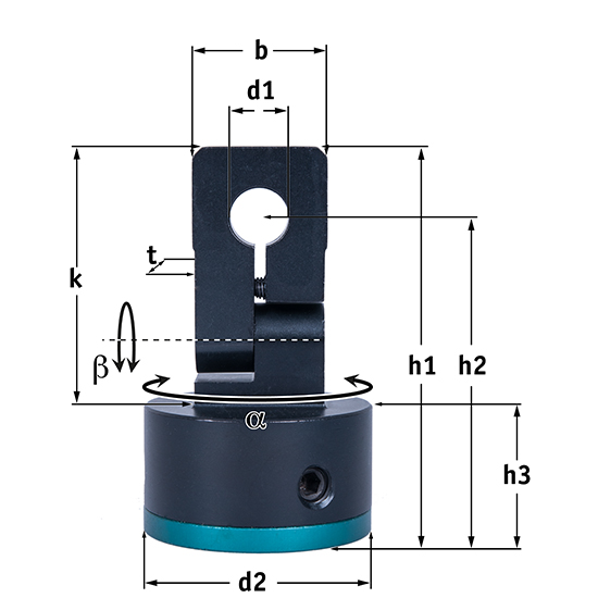 Halterung für Lasermodul 20mm