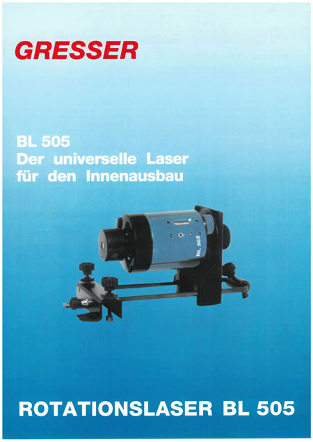 Gresser Rotationslaser für Kanalbau und Innenausbau BL505