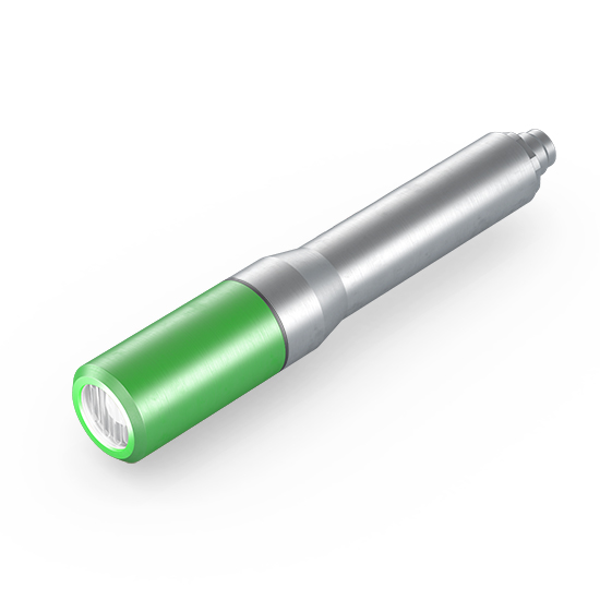 Linienlaser, grün, 520 nm, 90 °, 15 mW, 24 V DC, Ø20x135 mm, Laserklasse 2M, Fokus einstellbar, CON…