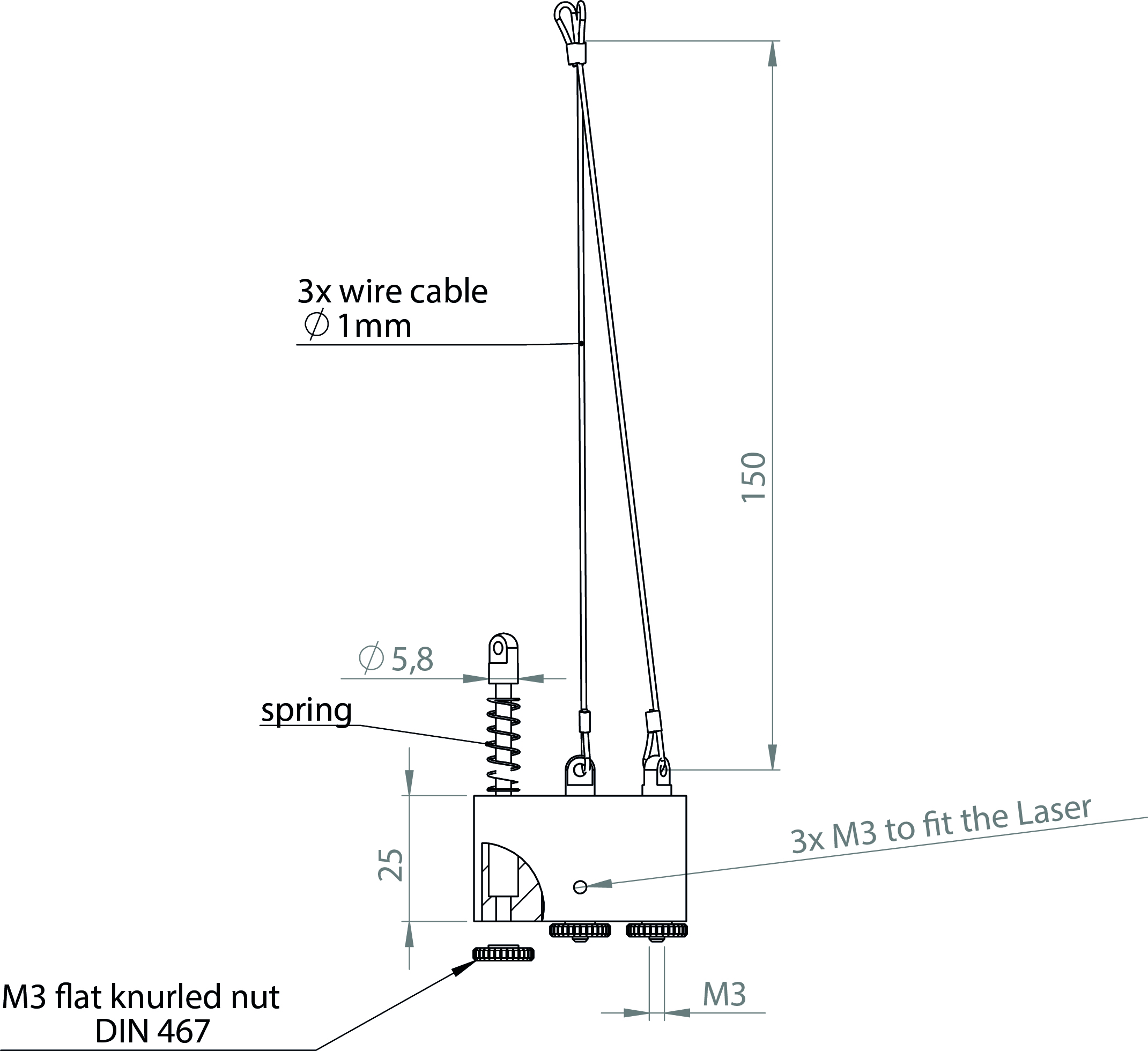 Picotronic Halterung PENDULUM-MOUNT-22