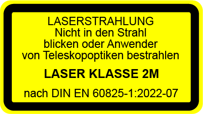 Laser Klasse 2M Lasersicherheit